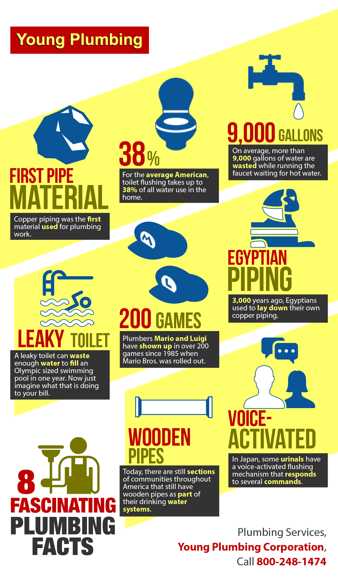 8 Fascinating Plumbing Facts Shared Info Graphics