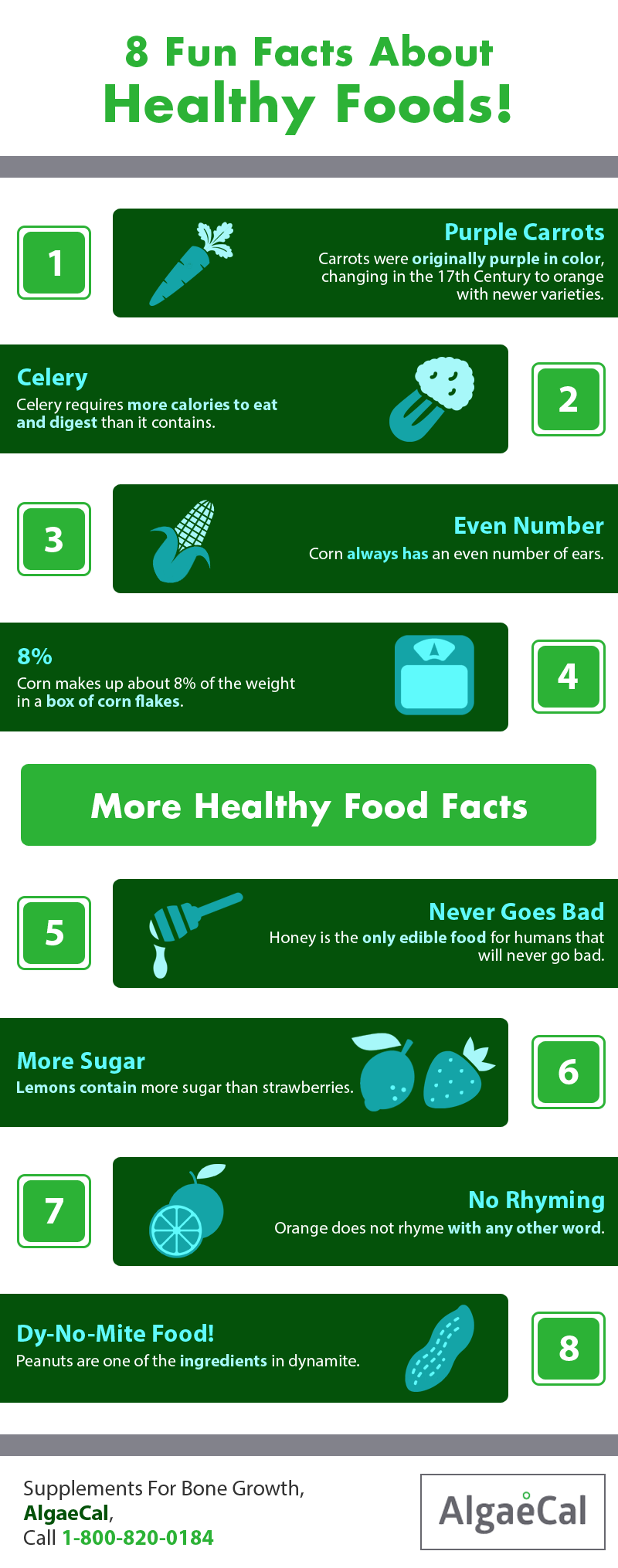 8 Fun Facts About Healthy Foods Shared Info Graphics 8 Fun Facts About Healthy Foods Shared Info Graphics