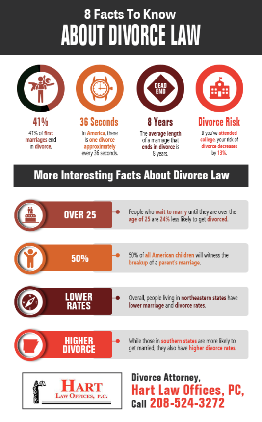 8 Facts to Know About Divorce Law Shared Info Graphics