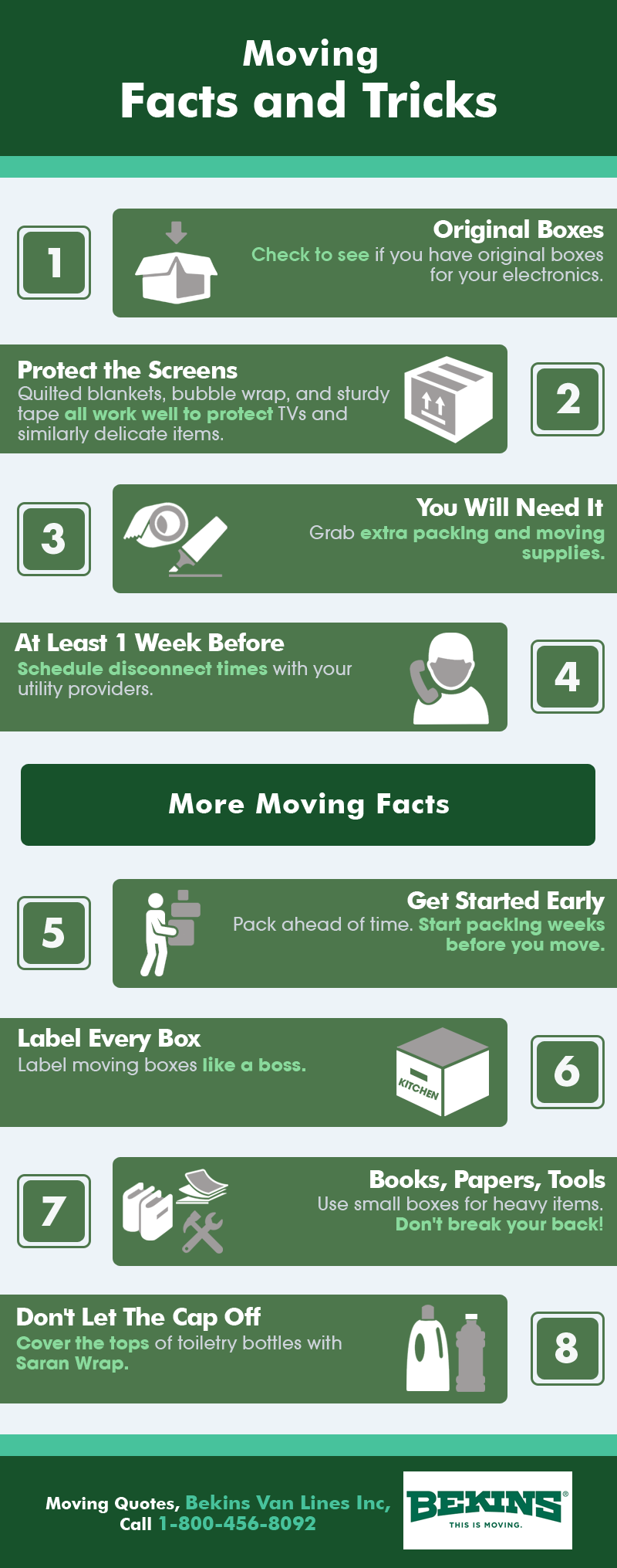 Moving Facts and Tricks | Shared Info Graphics