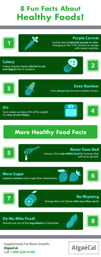 8 Fun Facts About Healthy Foods! | Shared Info Graphics