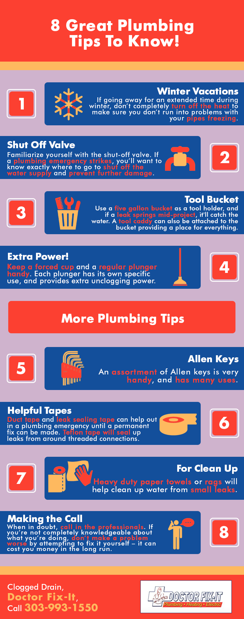 8 Great Plumbing Tips To Know Shared Info Graphics