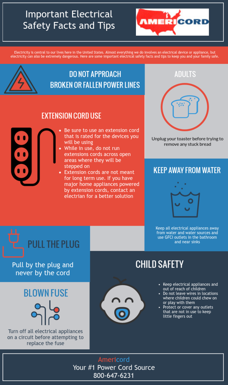 Important Electrical Safety Facts and Tips Shared Info Graphics